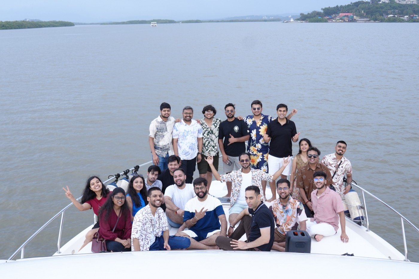 A team on a Tripping Cube corporate offsite