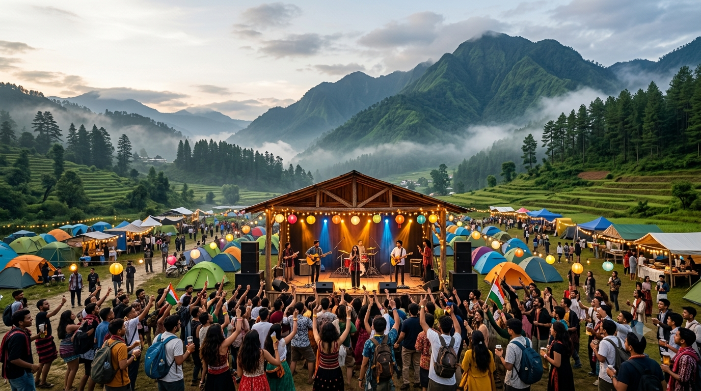 Ziro Festival of Music in Arunachal Pradesh with live music, camping and mountains