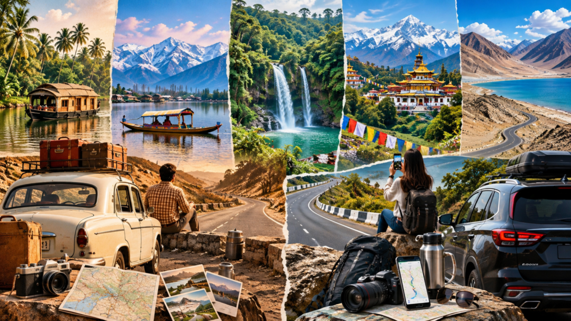 Travel in India then and now with old-school and modern road trips