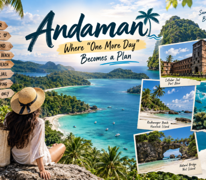 Andaman Islands with tropical beaches and blue waters