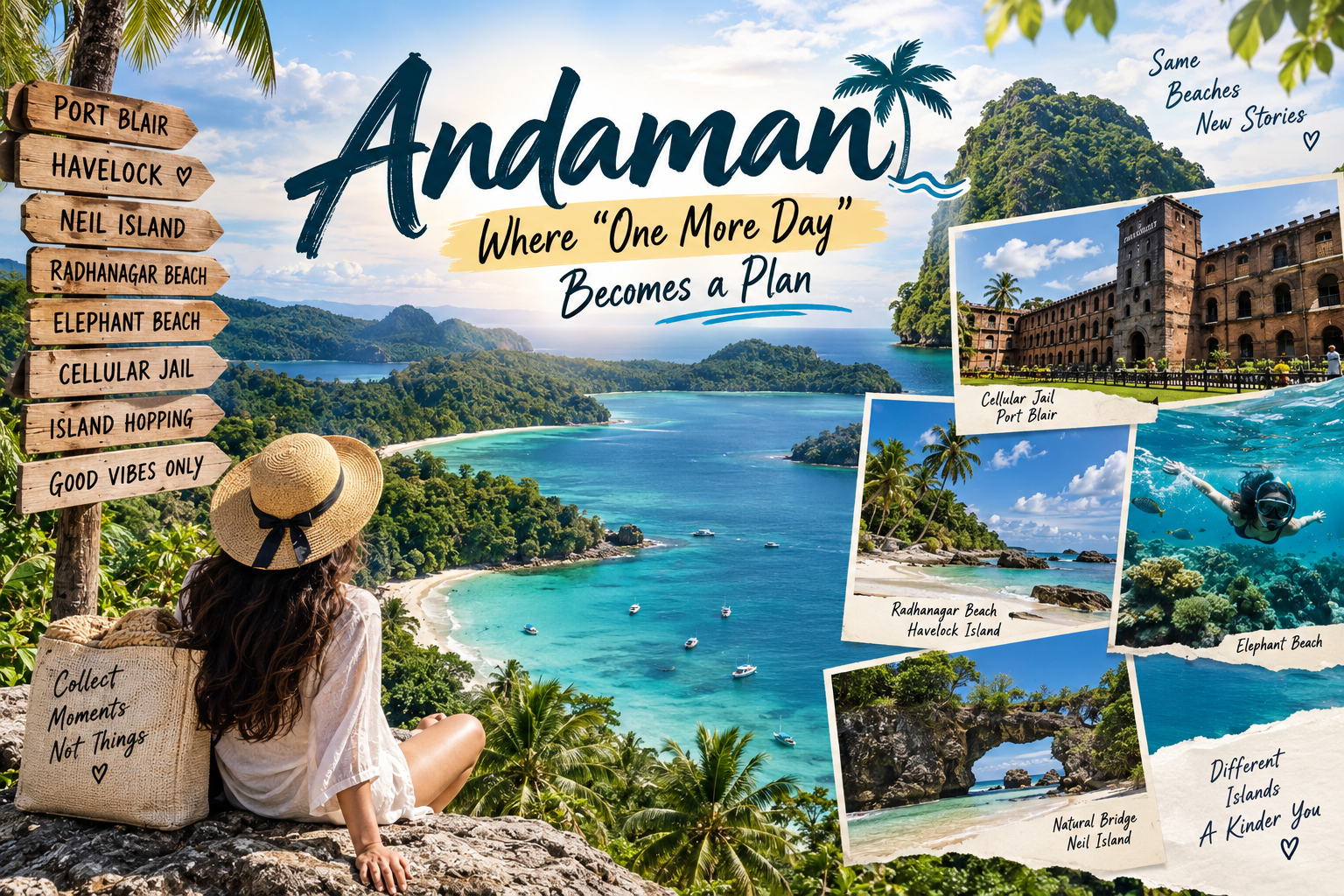 Andaman Islands with tropical beaches and blue waters